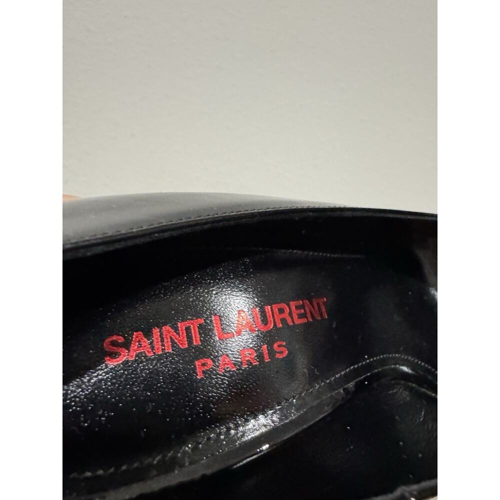 Saint Laurent Black Patent Leather Opyum Pumps Size 37.5 - Picture 7 of 16